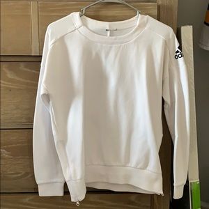 White Adidas crew neck
